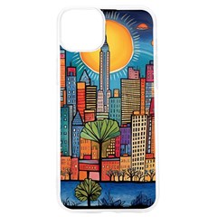 City New York Nyc Skyscraper Skyline Downtown Night Business Urban Travel Landmark Building Architec Iphone 15 Pro Tpu Uv Print Case