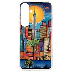 City New York Nyc Skyscraper Skyline Downtown Night Business Urban Travel Landmark Building Architec Samsung Galaxy S24 Ultra 6 9 Inch Tpu Uv Case