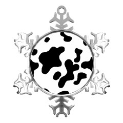 Cow Pattern Metal Small Snowflake Ornament by Ket1n9