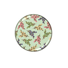 Berries Flowers Pattern Print Hat Clip Ball Marker (4 Pack)