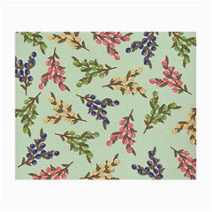 Berries Flowers Pattern Print Small Glasses Cloth (2 Sides)