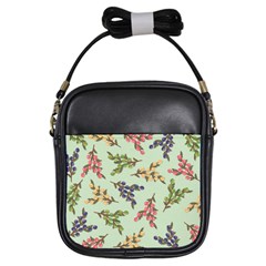 Berries Flowers Pattern Print Girls Sling Bag