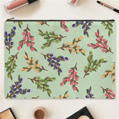 Berries Flowers Pattern Print Cosmetic Bag (xxxl)