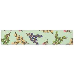 Berries Flowers Pattern Print Small Premium Plush Fleece Scarf