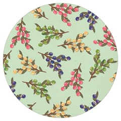 Berries Flowers Pattern Print Round Trivet