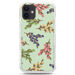 Berries Flowers Pattern Print Iphone 12 Mini Tpu Uv Print Case	