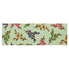 Berries Flowers Pattern Print Banner And Sign 6  X 2 