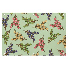 Berries Flowers Pattern Print Banner And Sign 6  X 4 