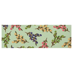 Berries Flowers Pattern Print Banner And Sign 12  X 4 