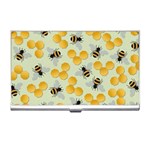 Bees Pattern Honey Bee Bug Honeycomb Honey Beehive Business Card Holder Front