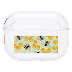 Bees Pattern Honey Bee Bug Honeycomb Honey Beehive Hard Pc Airpods Pro Case by Bedest