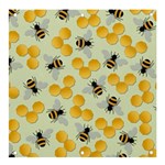 Bees Pattern Honey Bee Bug Honeycomb Honey Beehive Banner and Sign 4  x 4  Front