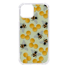 Bees Pattern Honey Bee Bug Honeycomb Honey Beehive Iphone 14 Tpu Uv Print Case