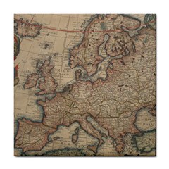 Old Vintage Classic Map Of Europe Tile Coaster by Paksenen