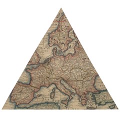 Old Vintage Classic Map Of Europe Wooden Puzzle Triangle by Paksenen