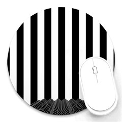 Stripes Geometric Pattern Digital Art Art Abstract Abstract Art Round Mousepad by Proyonanggan