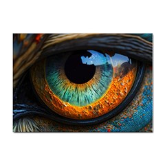 Eye Bird Feathers Vibrant Sticker A4 (10 Pack)