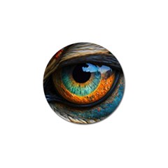 Eye Bird Feathers Vibrant Golf Ball Marker (4 Pack) by Hannah976