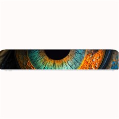 Eye Bird Feathers Vibrant Small Bar Mat by Hannah976