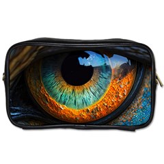 Eye Bird Feathers Vibrant Toiletries Bag (two Sides) by Hannah976