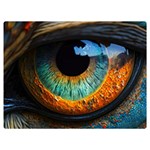 Eye Bird Feathers Vibrant Two Sides Premium Plush Fleece Blanket (Baby Size) 40 x30  Blanket Front