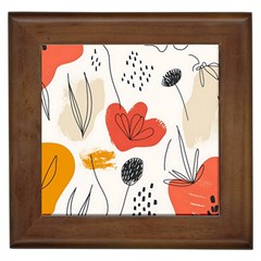 Floral Leaf Framed Tile by Ndabl3x