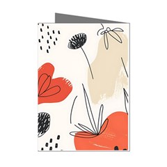 Floral Leaf Mini Greeting Cards (pkg Of 8) by Ndabl3x