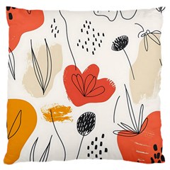 Floral Leaf Standard Premium Plush Fleece Cushion Case (two Sides) by Ndabl3x