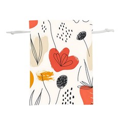 Floral Leaf Lightweight Drawstring Pouch (l) by Ndabl3x