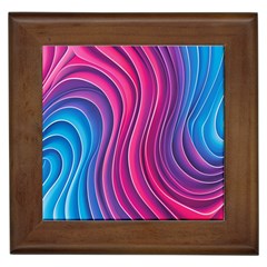 Spiral Swirl Pattern Light Circle Framed Tile by Ndabl3x