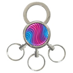 Spiral Swirl Pattern Light Circle 3-ring Key Chain by Ndabl3x