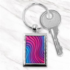 Spiral Swirl Pattern Light Circle Key Chain (rectangle) by Ndabl3x