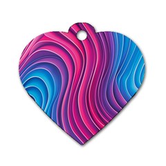 Spiral Swirl Pattern Light Circle Dog Tag Heart (one Side) by Ndabl3x