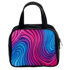 Spiral Swirl Pattern Light Circle Classic Handbag (two Sides) by Ndabl3x