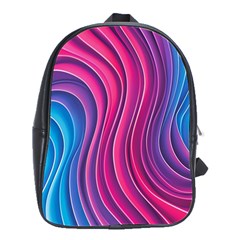 Spiral Swirl Pattern Light Circle School Bag (large) by Ndabl3x