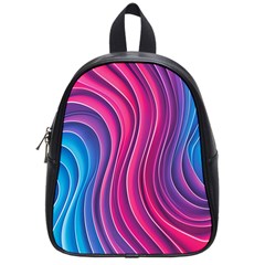 Spiral Swirl Pattern Light Circle School Bag (small) by Ndabl3x