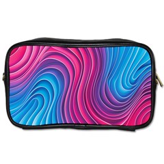 Spiral Swirl Pattern Light Circle Toiletries Bag (two Sides) by Ndabl3x