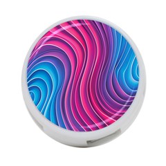 Spiral Swirl Pattern Light Circle 4-port Usb Hub (one Side) by Ndabl3x