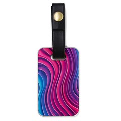 Spiral Swirl Pattern Light Circle Luggage Tag (one Side) by Ndabl3x