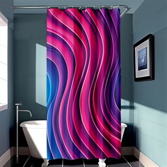 Spiral Swirl Pattern Light Circle Shower Curtain 36  X 72  (stall)  by Ndabl3x