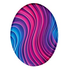 Spiral Swirl Pattern Light Circle Oval Glass Fridge Magnet (4 Pack) by Ndabl3x