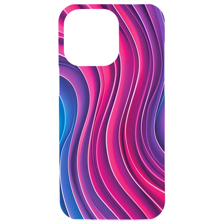 Spiral Swirl Pattern Light Circle iPhone 15 Pro Max Black UV Print PC Hardshell Case