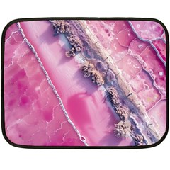 Texture Pink Pattern Paper Grunge Two Sides Fleece Blanket (mini) by Ndabl3x