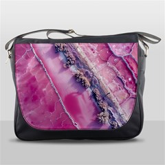 Texture Pink Pattern Paper Grunge Messenger Bag by Ndabl3x