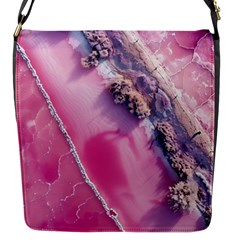 Texture Pink Pattern Paper Grunge Flap Closure Messenger Bag (s) by Ndabl3x