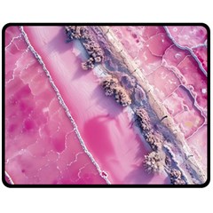 Texture Pink Pattern Paper Grunge Two Sides Fleece Blanket (medium) by Ndabl3x