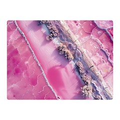 Texture Pink Pattern Paper Grunge Two Sides Premium Plush Fleece Blanket (mini) by Ndabl3x