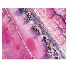 Texture Pink Pattern Paper Grunge Two Sides Premium Plush Fleece Blanket (teen Size) by Ndabl3x