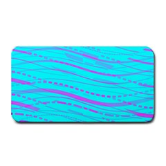 Wave Stripe Pattern Design Aqua Medium Bar Mat by Ndabl3x