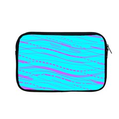 Wave Stripe Pattern Design Aqua Apple Macbook Pro 13  Zipper Case by Ndabl3x